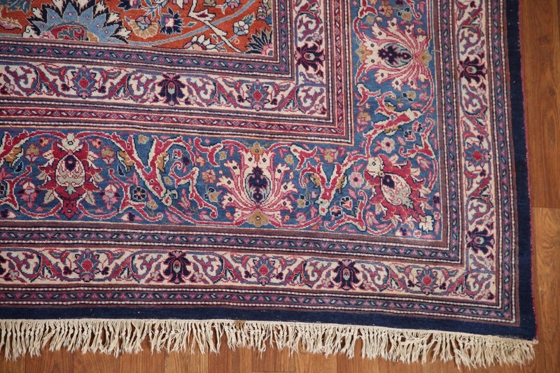 Antique Area Rug 9x12 ft.Vegetable Dye Oriental Handmade Living Room Wool Carpet gallery