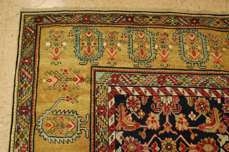 MID1800s ANTIQUE CAUCASIAN KARABAGH RUG AT SIZE OF 7'3" x16'5" GREAT SIZE DESIGN gallery