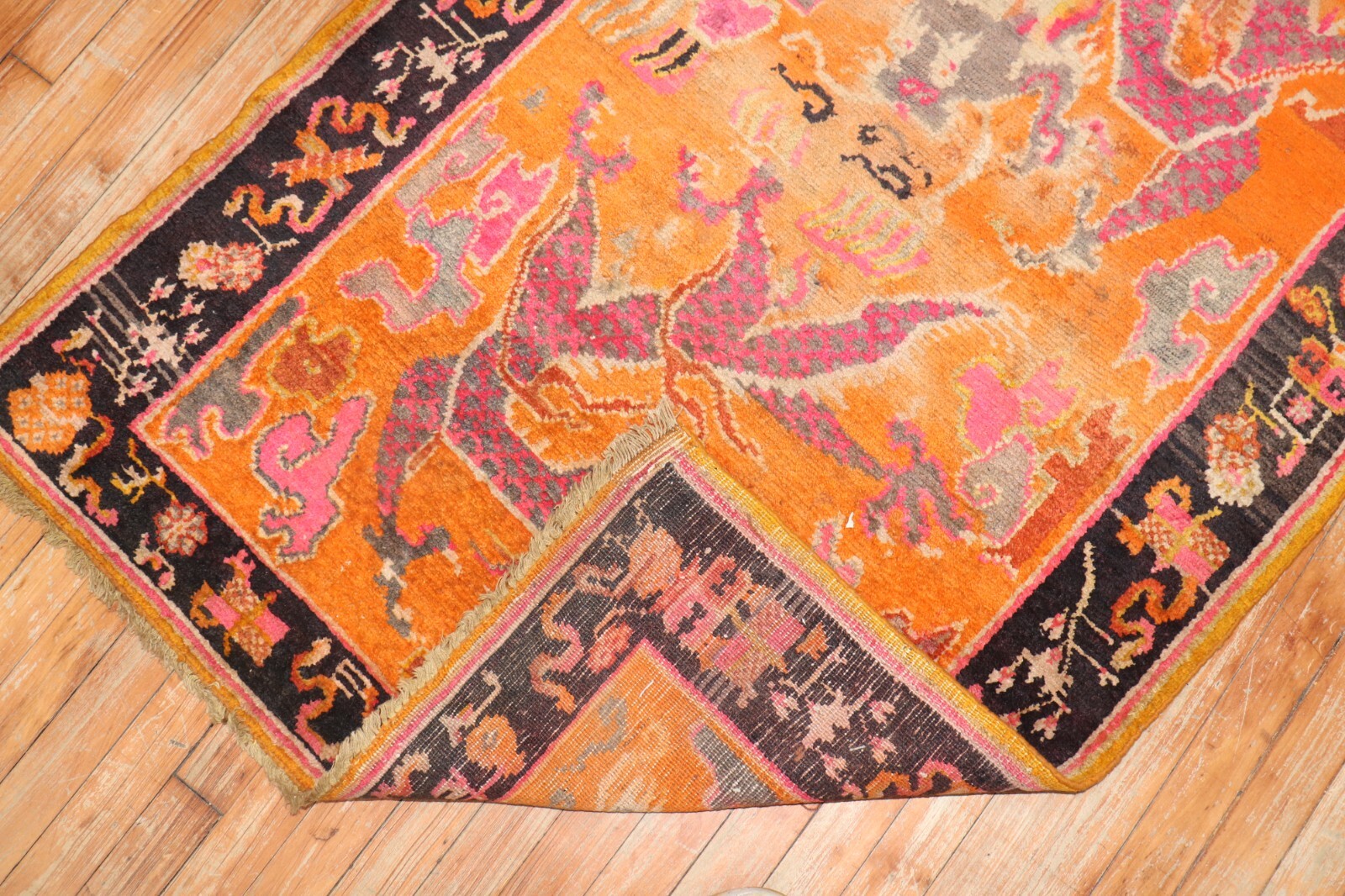 Vintage Tibetan Dragon Rug Size 3'4''x5'7'' gallery