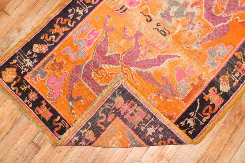 Vintage Tibetan Dragon Rug Size 3'4''x5'7'' gallery