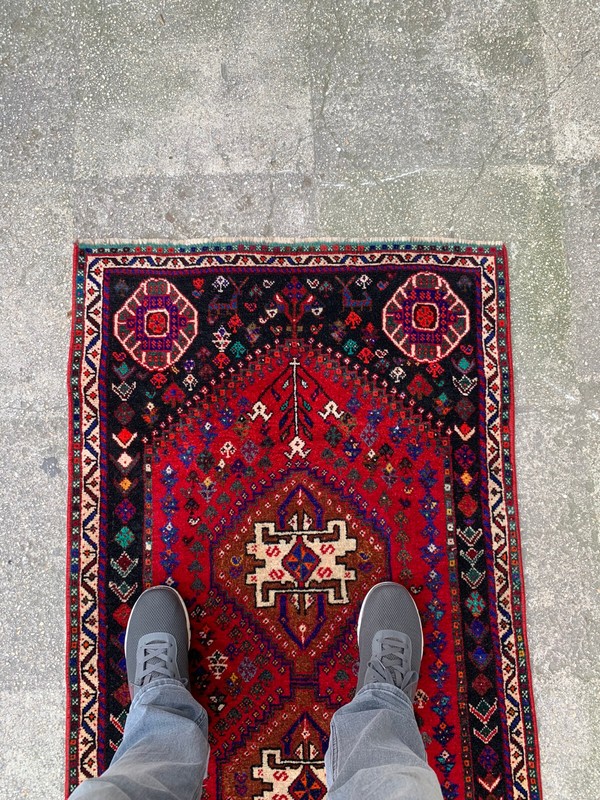 2'7'' x 5'3'' Vintage Carpet Natural Village Rug Handmade Rug.SKU:P1596 gallery