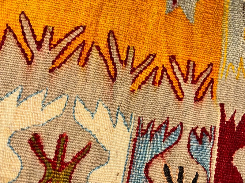 Vintage Kilim Rug Carpet about 6’ x 4’ gallery