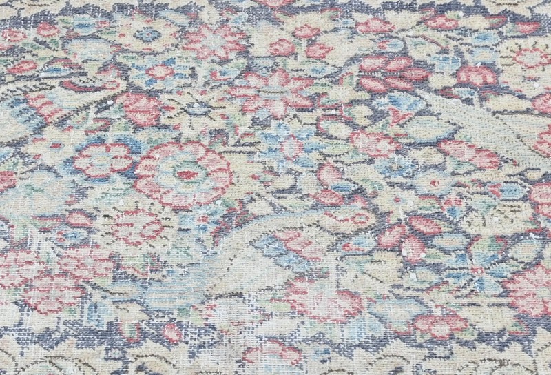 1'7X2'3 ft Semi-Antique Distressed Oriental Rug Muted Floral Entryway Carpet gallery