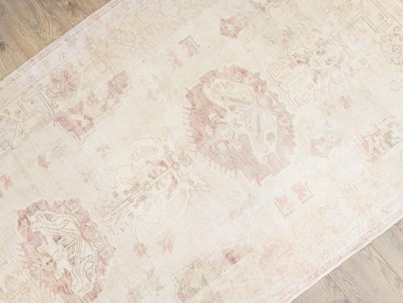 Vintage Oushak Rug 4.6 x 6.5 ft – Blush Almond Tones – Soft Quiet Luxury Accent gallery