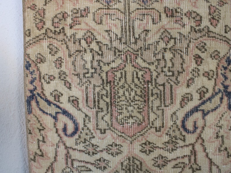 3x10 Brown Runner Rug, Handmade Turkish Rug, Vintage Floral Muted, 3.0x9.6 Ft gallery