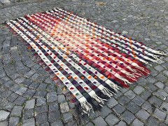 Turkish Vintage Kilim, Handmade Wool Kilim, Bohemian Large Kilim, 8.3 X 4.9 Ft