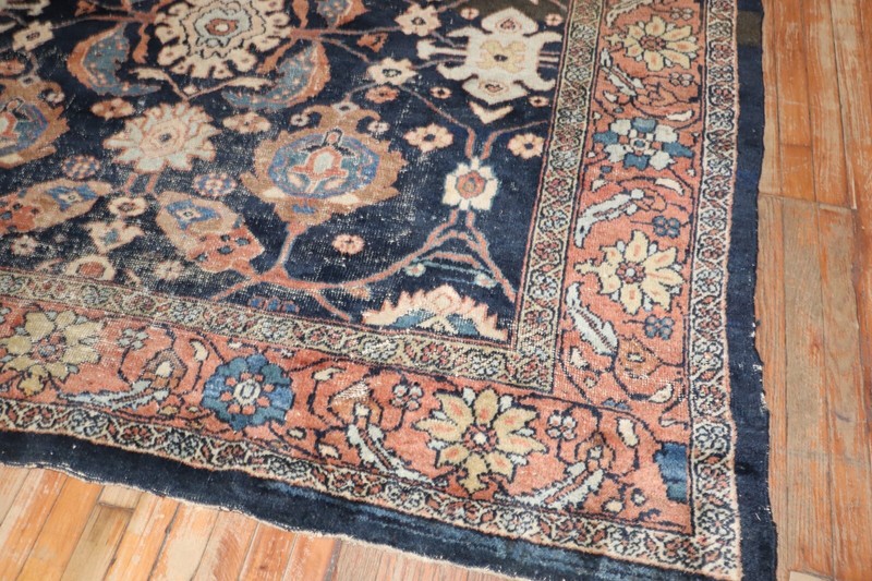 Antique Distressed Mahal Sultanabad Rug 7'3''x10' gallery