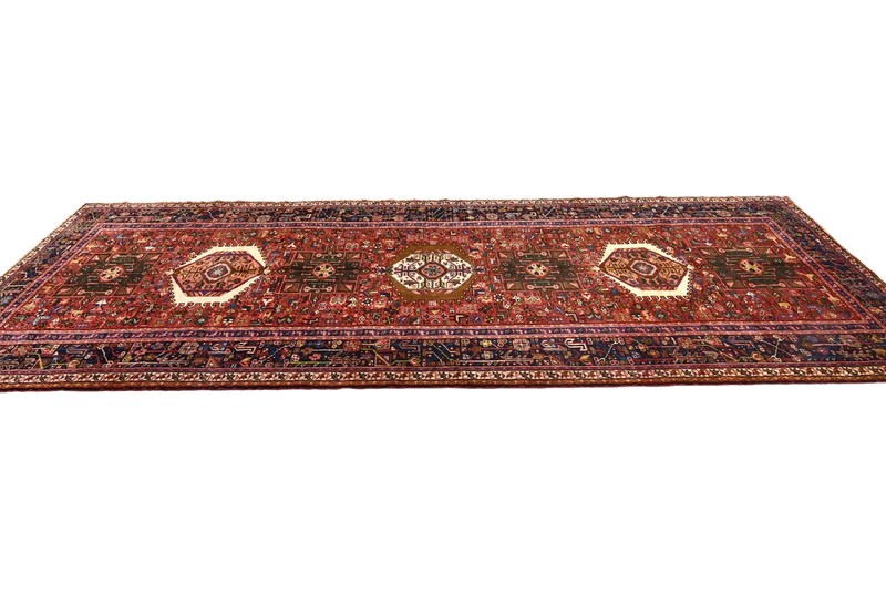 5X13 ft Handmade Oriental Runner Rug Geometric Design Farmhouse Hallway Carpet gallery