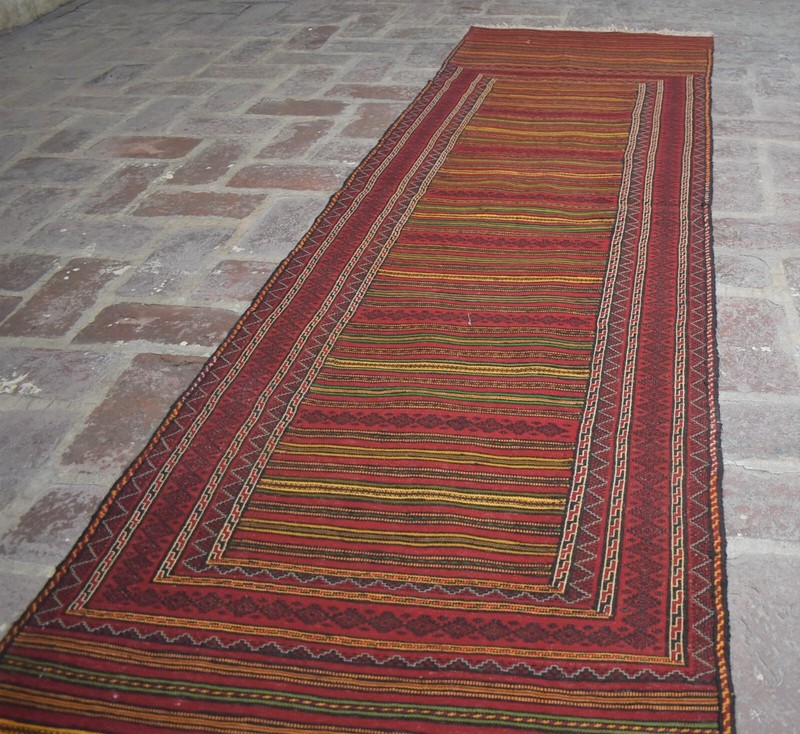 2'4 x 8'7 Hand Woven Vintage Afghan Tribal Qalaino Persian Kilim Runner Rug 2x9 gallery
