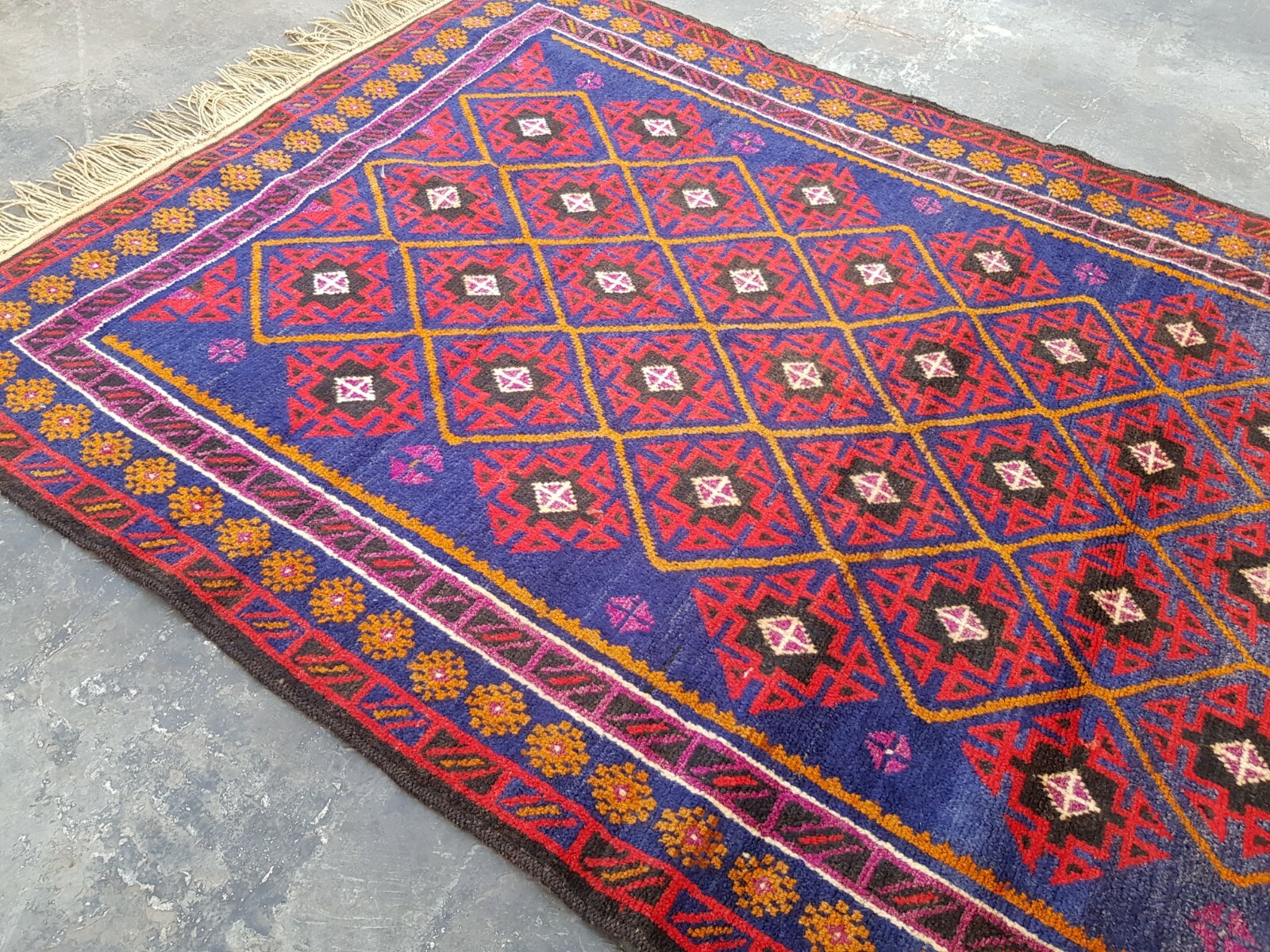 7'1"×3'11" ft stunning Handmade Rug Vintage Wool Rug Large rug Best faded rug gallery
