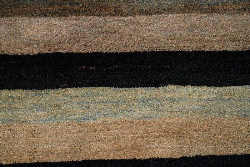 Striped Modern Hand-made Accent Rug 4x5 Contemporary Home Decor Wool Carpet gallery