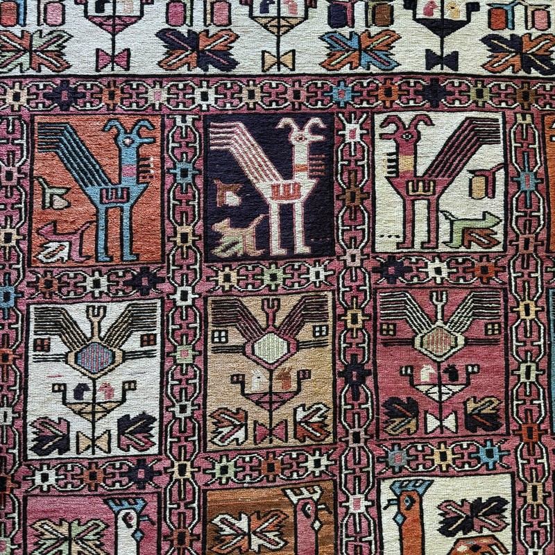 Kilim Soumak Shahsavan Tribal Area Rug 6 x 4 Ft Silk Wool Tapestry gallery