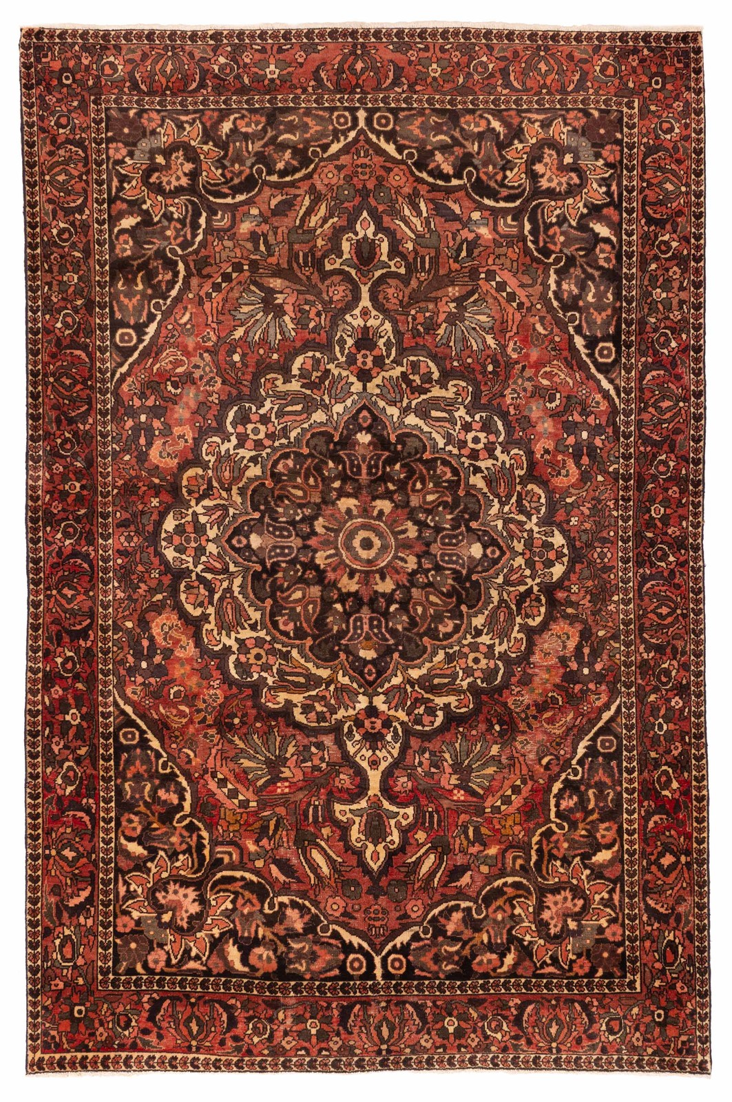 Vintage Traditional Hand-Knotted Area Rug 6'7" x 9'11" Oriental Wool Carpet gallery