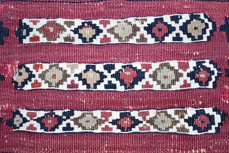 Fabulous Antique Turkish Rug 30'' x 59'' Collectors Item Malatya Cicim Wool Rug gallery