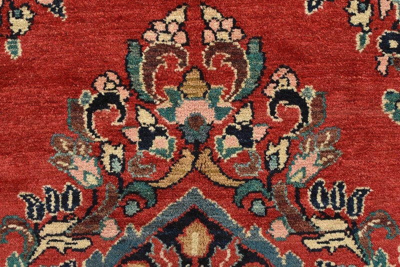 Vintage Oriental Rug 5'4'' x 7'9'' Red Wool Traditional Hand-Knotted Carpet gallery