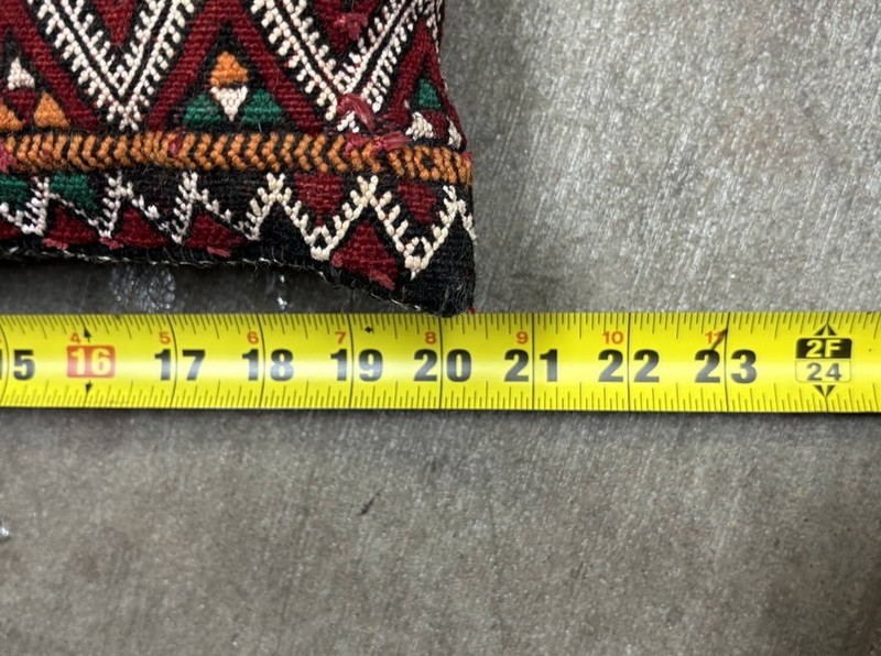 VINTAGE HANDCRAFTED KILIM MOROCCAN TRIBAL LUMBAR PILLOW EXCELLENT CONDITION gallery