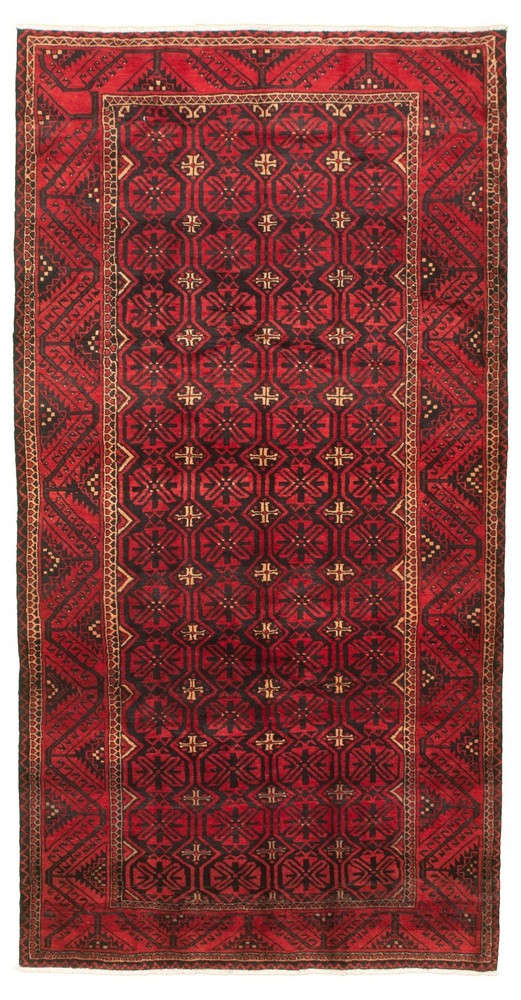 Traditional Vintage Hand-Knotted Area Rug 5'0" x 9'8" Oriental Wool Carpet