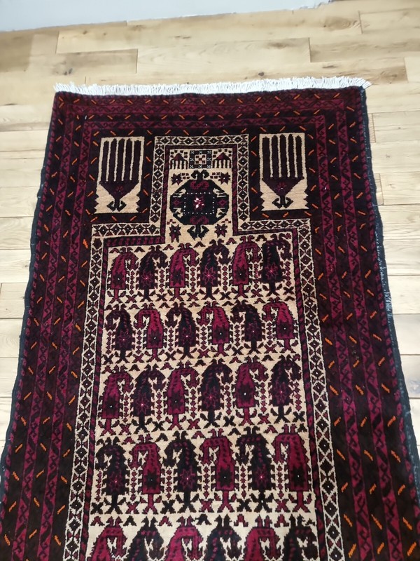 Vintage Handmade Oriental Balouch Rug 166cm x 122cm gallery