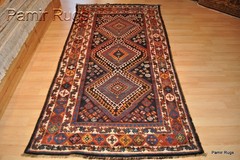 ON SALE 4’x8′ Antique Caucasian Lori Design circa 1890’s tribal Kurdish Rug