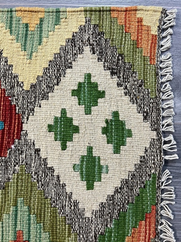 Handmade Kilim Runner wool natural colours Afghan Traditional 288cmx84cm gallery