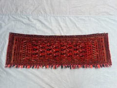 1’2 x 3’11 ft Antique Turkmen Chuwal Hand Knotted Tribal Wool Rug Rare Wall Rug