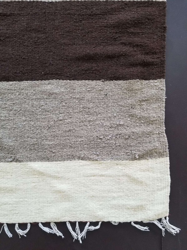 Fine Vintage Traditional Hand Made Oriental Wool Beige Brown Kilim 217x149cms gallery