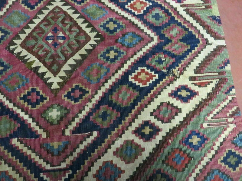 2' 1" X 4' 4" Antique Handmade Bagface Kilim Shirvan Caucasian Wool Rug Nice gallery