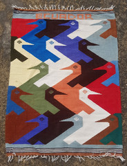 Vintage Traditional Handcrafted Polish Pictorial Rug for Home Décor 91×68 cm