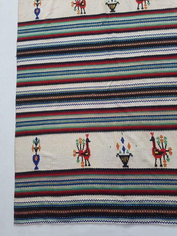 Vintage Handmade Traditional South American Kilim Floor Rug Carpet 278x121 cm gallery