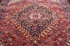 Vintage Handmade Wool Area Rug Caucasian 8’7 x 11’10 Geometric 9 x 12 S Antique