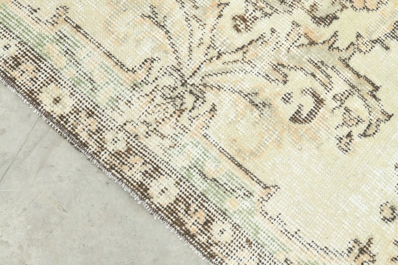 5x8 Turkish Area Rug Hand-Knotted Vintage Neutral Wool Rug Oushak Carpet,173 gallery