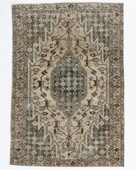 Vintage Handwoven Oriental Rug 4’5 X 6’3″ E25082