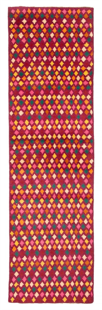 2'8" x 9'10" Vintage Hand-knotted Runner Rug Traditional Oriental Wool Carpet