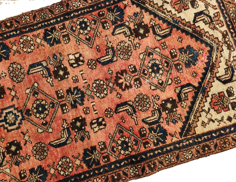 3'1"x9'8 ANTIQUE HAND KNOTTED PERSAN KURDISH SERAPE TRIBAL WOOL MUTED RUG RUNNER gallery