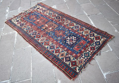 Fabulous Antique Caucasian Rug 43” x 80” Collector Item Great Color Kazak Rug