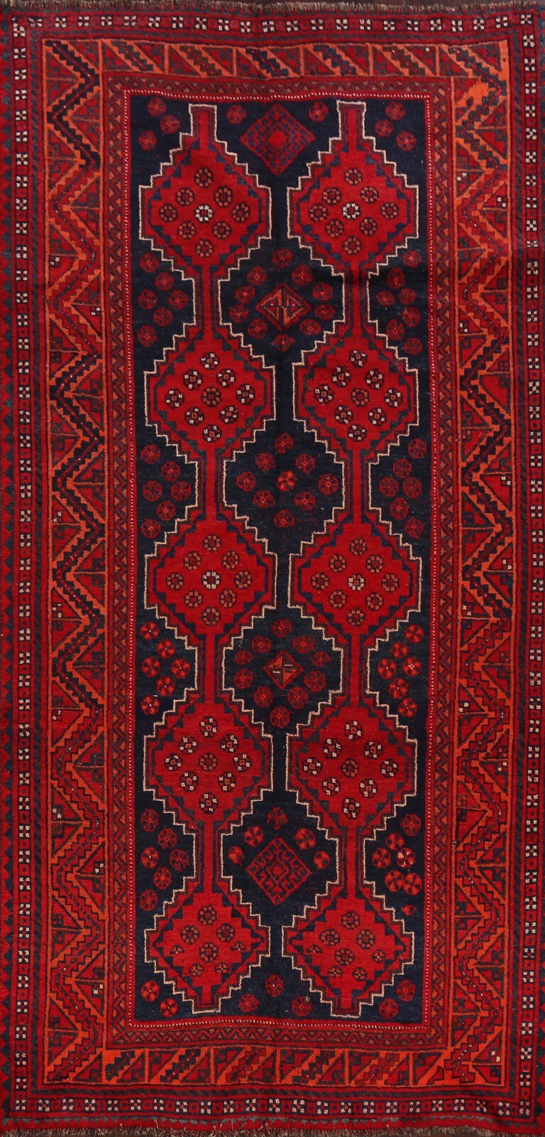 Antique Geometric Traditional Oriental Area Rug Hand-knotted Wool 5x10 Carpet gallery