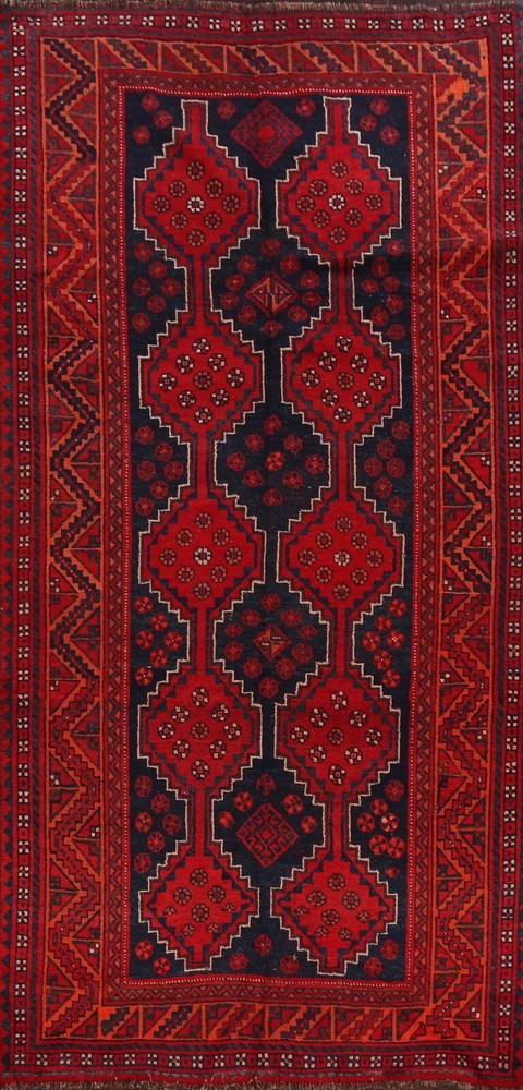 Antique Geometric Traditional Oriental Area Rug Hand-knotted Wool 5x10 Carpet