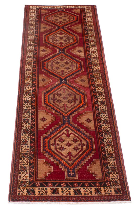 Vintage Hand-knotted Runner Rug 3'6" x 13'7" Traditional Oriental Wool Carpet gallery