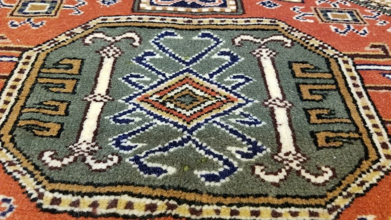 Stunning 1930-1939s Antique Wool Pile Natural Dye Bunyan Rug 2'1''x2'6'' gallery