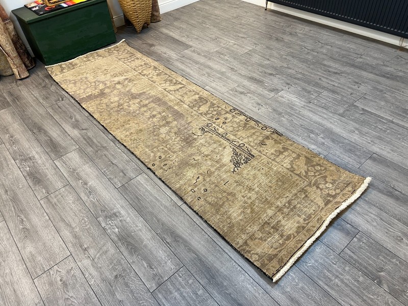 Persian Runner Distressed Kitchen Floor Hallway Floor Wool Handmade Rug 2.9x9.2 gallery