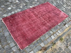 Home Decor Rug, Turkish Vintage Rug, Boho Decor Rug, Oushak Rug, 3,7 x 6,8 ft
