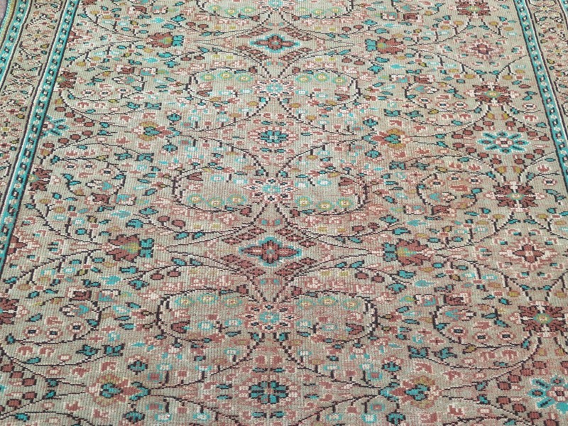 Turkish Rug, Modern Rug, Area Rugs, Vintage Rug, Distressed Wool Carpet 77"x117" gallery