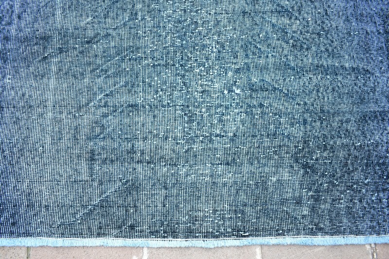 Turkish Rug 66'' x 108'' Vintage Over Dyed Rug Hand-knotted Wool Rug Home Decor gallery
