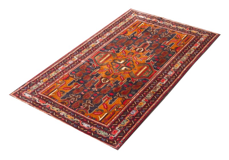 Vintage Hand-Knotted Area Rug 3'9" x 6'8" Traditional Oriental Wool Carpet gallery