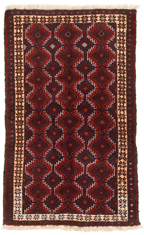 Vintage Traditional Hand-Knotted Area Rug 3'2" x 5'2" Oriental Wool Carpet