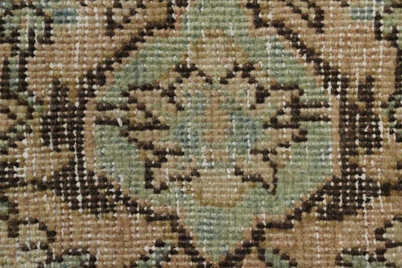 Antique Muted Distressed Gold Wool Vegetable Dye Handmade Living Room Rug 9x13 gallery