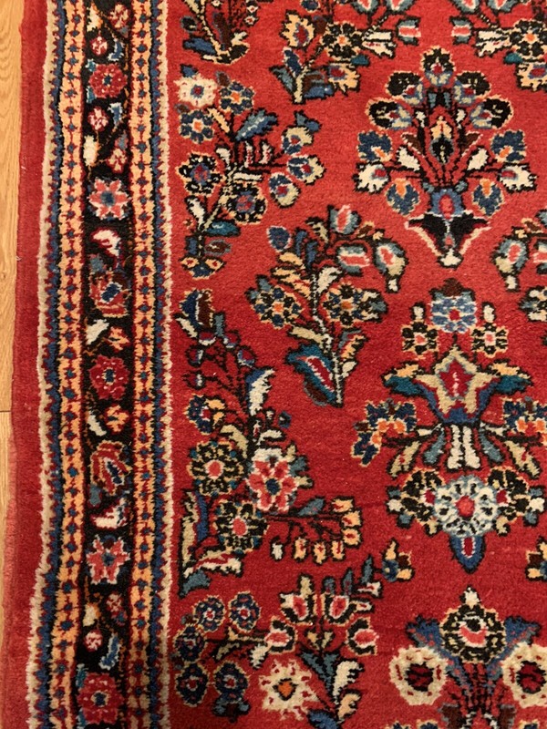 Authentic Vintage Red Saroukk Runner 3 X 13 Full Pile Excellent Condition Tags gallery