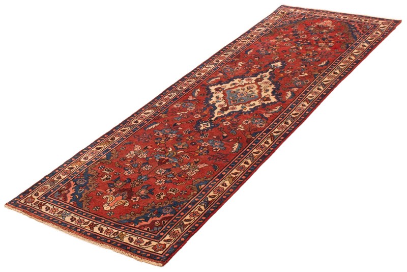 3'3" x 9'10" Vintage Hand-knotted Runner Rug Traditional Oriental Wool Carpet gallery