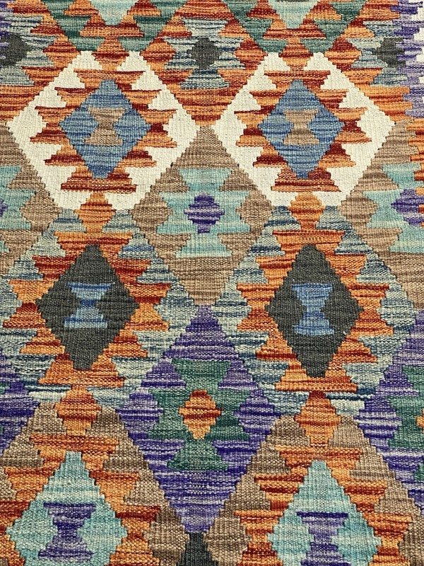 Handmade Kilim Runner wool natural colours Afghan Traditional 289cmx79cm gallery