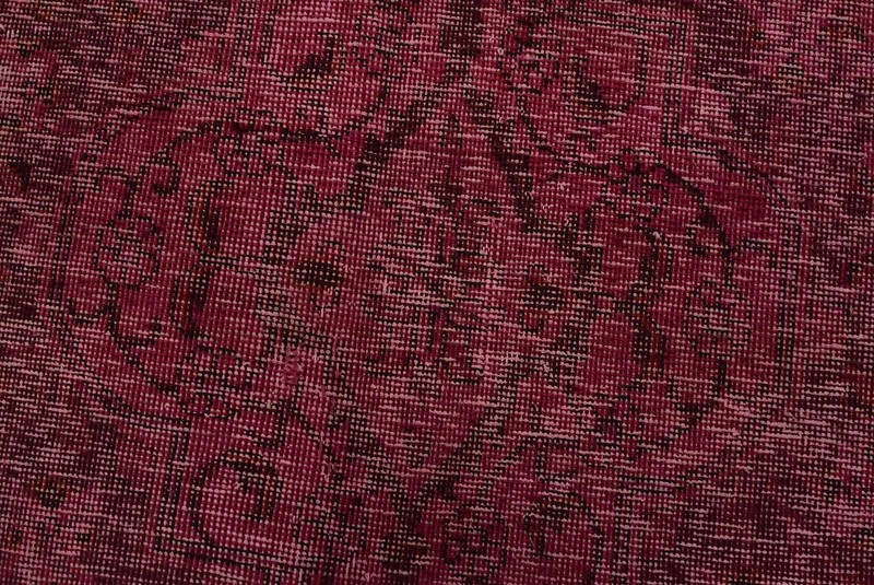 Vintage Tabrizi Rug 8’7” x 11’1” Pink Overdyed Wool Hand-Knotted Oriental Carpet gallery